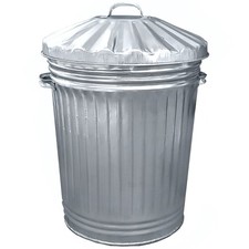 90L Colour Metal Dustbin Retro