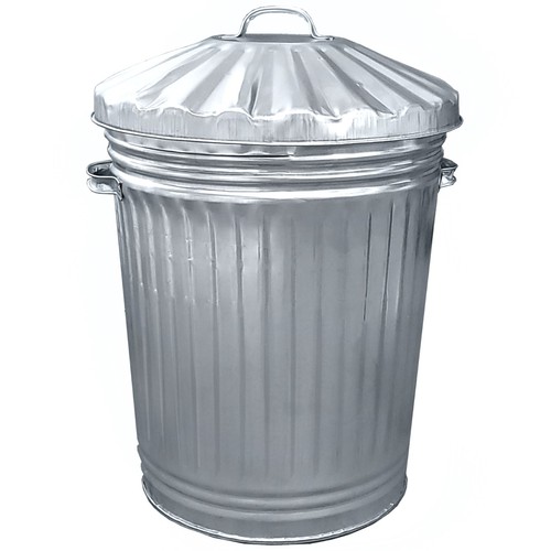 90l colour metal dustbin - metal, retro