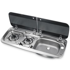DOMETIC SMEV 9222 R/H SINK HOB COMBINATION UNIT & TEMPLATE CAMPERVAN & BOAT