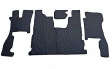 Set of Black Eco-Leather Floor Mats + Engine Cover for Scania R 2017+ Left-Hand