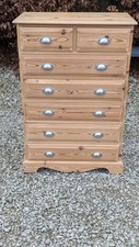 BEAUTIFUL FULLY RECLAIMED & POLISHED PITCH PINE 2 OVER 5 CHEST OF DRAWERS