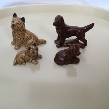 Wade's "Whimsies Dogs.Mums and Puppies" 1969-1982 (Red setter& Cairns Mum& Pup)