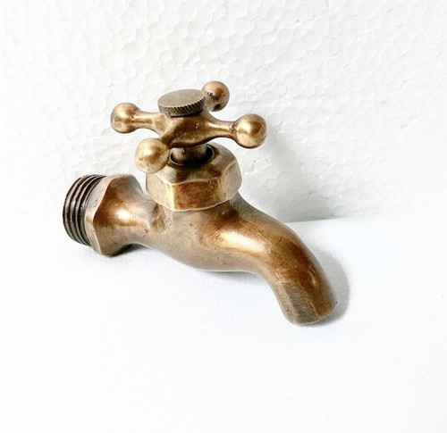 Small tap solid brass vintage - solid,