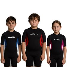 CHILDRENS SHORTY WETSUIT NALU SHORTIE WET SUITS BEACH SURF Age Sizes 3yo - 14yo