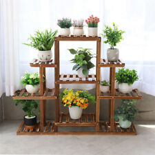 XXL Thicken Carbonized Plant Stand Corner Flower Pot Bonsai Display Shelf Frame 
