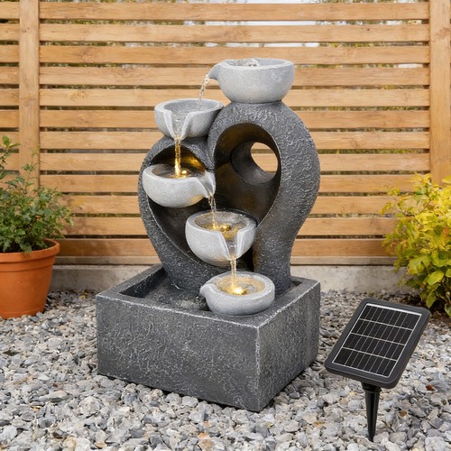 Garden solar water feature - feature, led