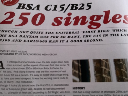 Bsa c15 b25 motorcycle - c15,