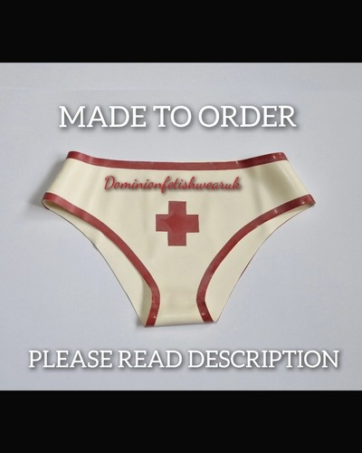 Latex white nurse - rubber, pants