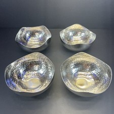 Set of 4 Silver Finish Metal