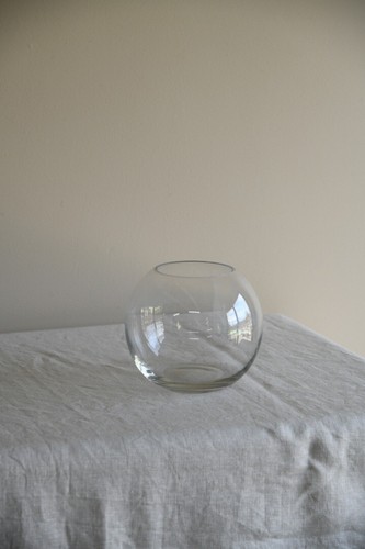 Clear glass round fish bowl - round,