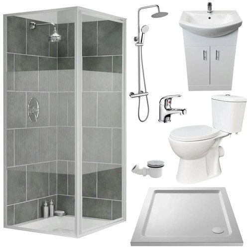 760mm shower suite - shower, pivot