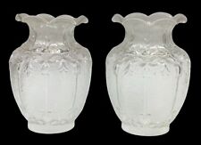Pair Of Antique Glass Oil Lamp