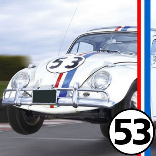 Herbie laminated decal car - herbie,