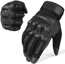 Leather Motorcycle Gloves  Cycling Motorbike ATV Quad Hiking Tactical Paintball