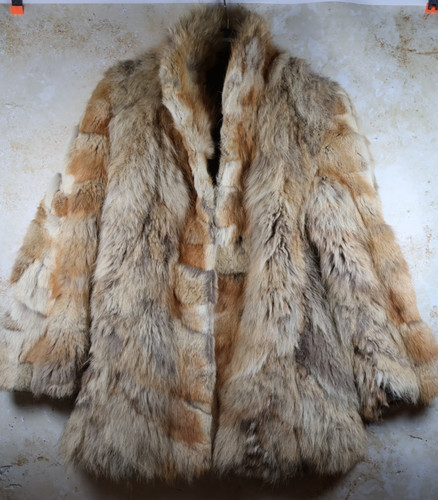 Women vintage fur coat with - women's,