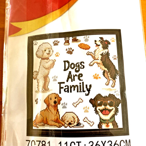 Dogs are family printed - , stamp
