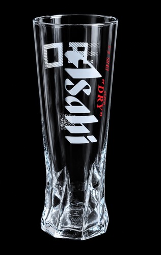Single asahi beer pint glass - single,