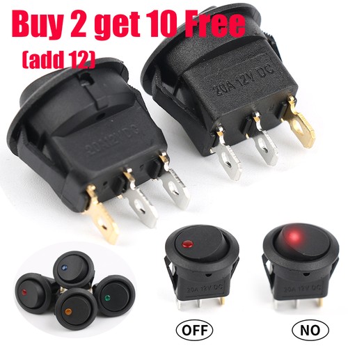 12v off round - on/off,