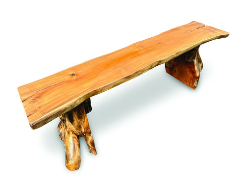 Teak root bench 140cm - teak,