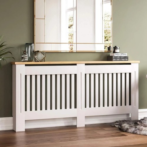 White wooden slatted - slatted, grill