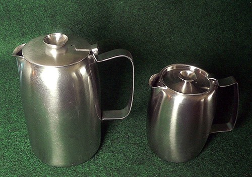 Pair old hall stainless - pair,
