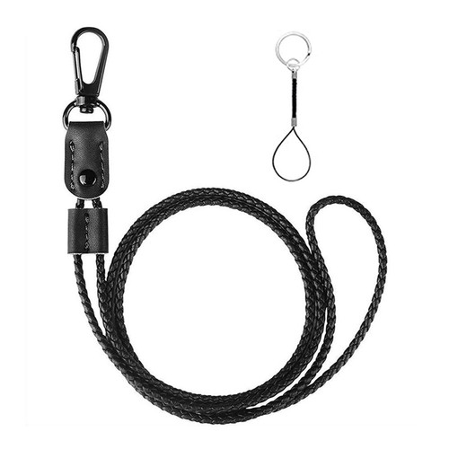 Neck lanyard braided - lanyard, leather