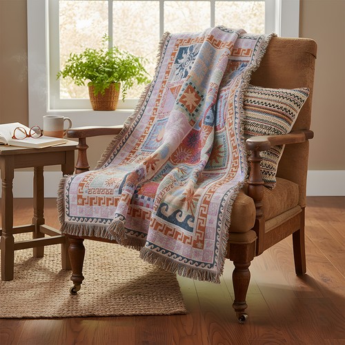 180x130cm tasselled throw - tasselled,