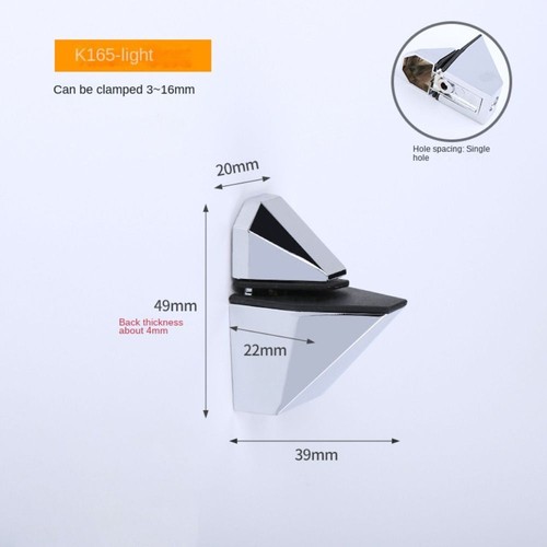 Zinc alloy glass shelf support - zinc,