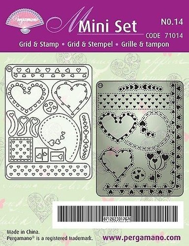 Pergamano mini set - grid, &