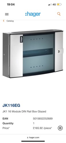 Hager metal consumer unit - metal,