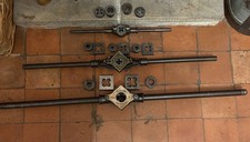 Vintage Pipe Threading Set In Wooden Box