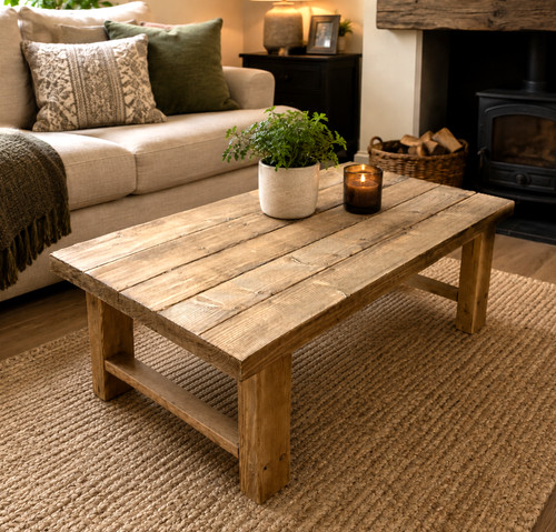 Chunky solid wood - coffee, table