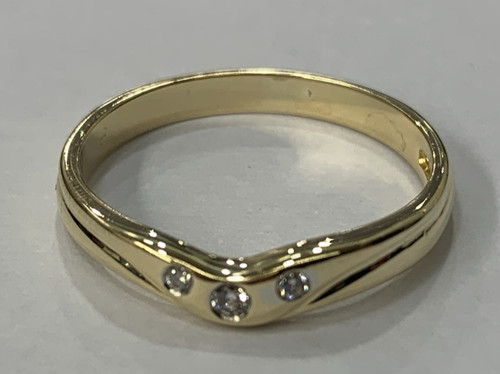 18ct gold diamond trio - diamond,