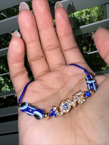 Evil eye adjustable bracelet - evil,