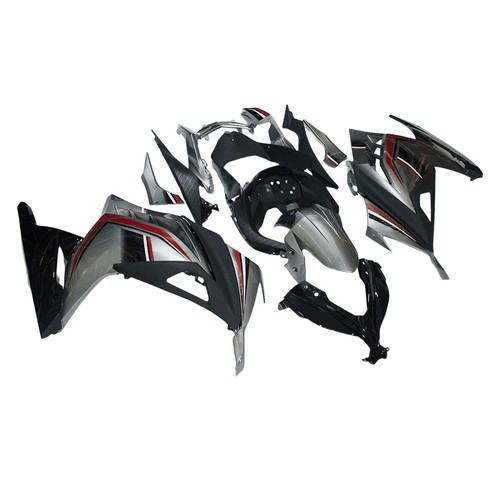 Silver black fairing kit - silver, for