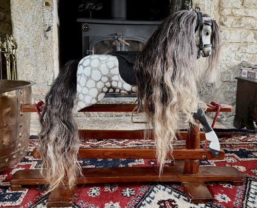 Antique rocking horse j - rocking, &