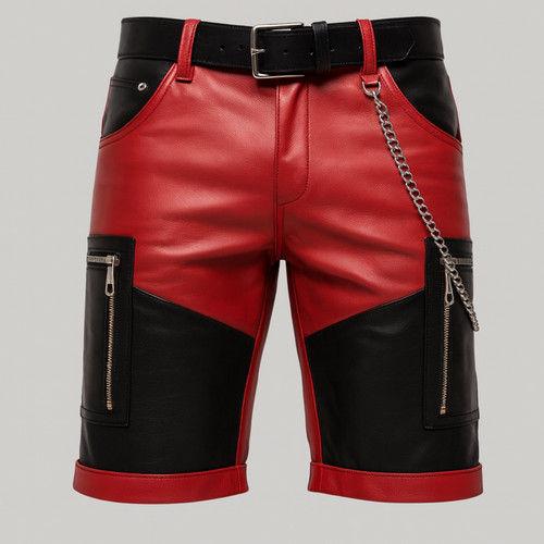 Mens genunie leather biker - genunie,