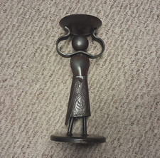 African Brass Figurine Woman