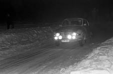 Risto Minkkinen Kyosti Jarvikallio Saab 96 V4 Arctic Rally January- Old Photo 3