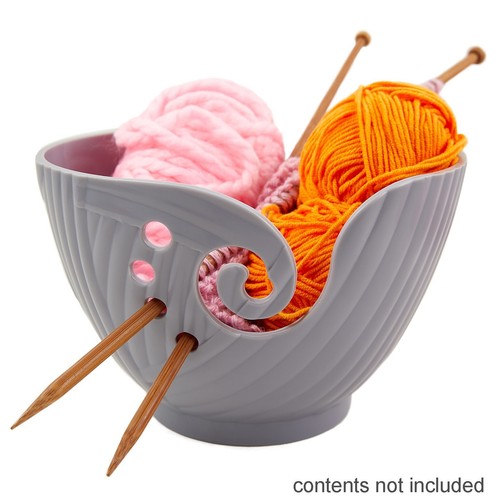 Yarn bowl grey knitting - yarn, grey,