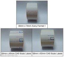 CAS & Avery Printed Scale Labels  - Various Quanties Available