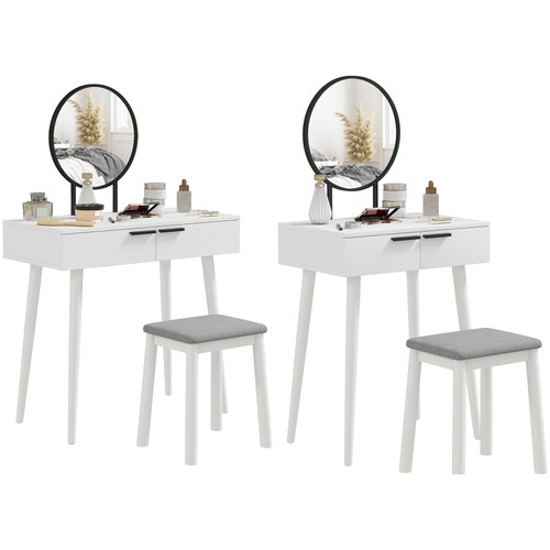 Homcom vanity table set - homcom,
