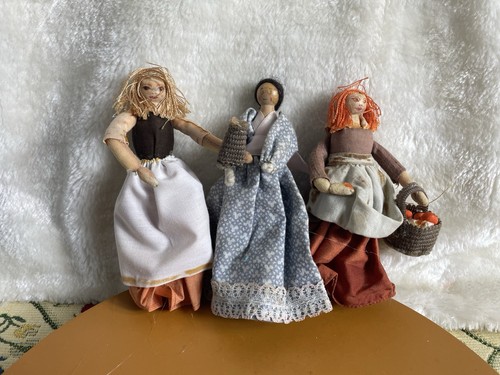 Vintage wooden peg - wooden, dolls