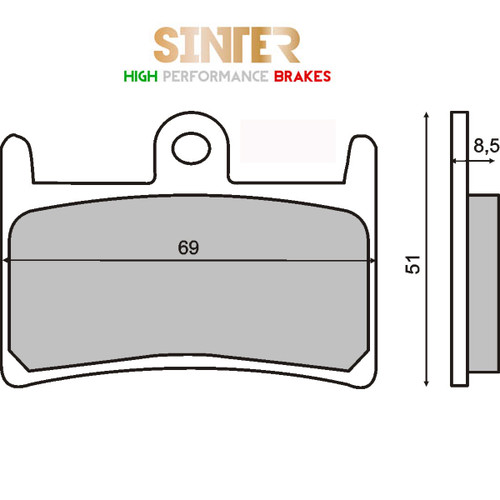 Pair front sintered brake - front,