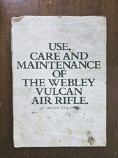webley VULCAN care and