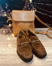 Vagabond Tan Suede Loafer Shoes - Size 3 (36)
