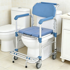 Wheeled Mobile Toilet Commode