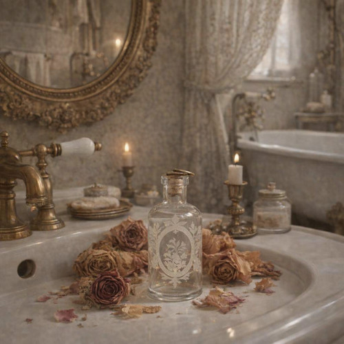 French antique etched - french, glass