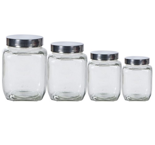 Glass storage jar cannister - glass,