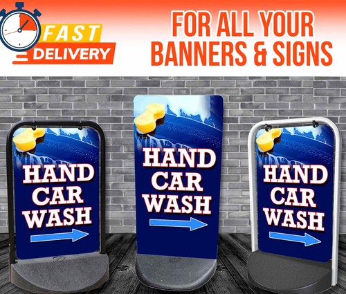 Hand car wash pavement - pavement, sign